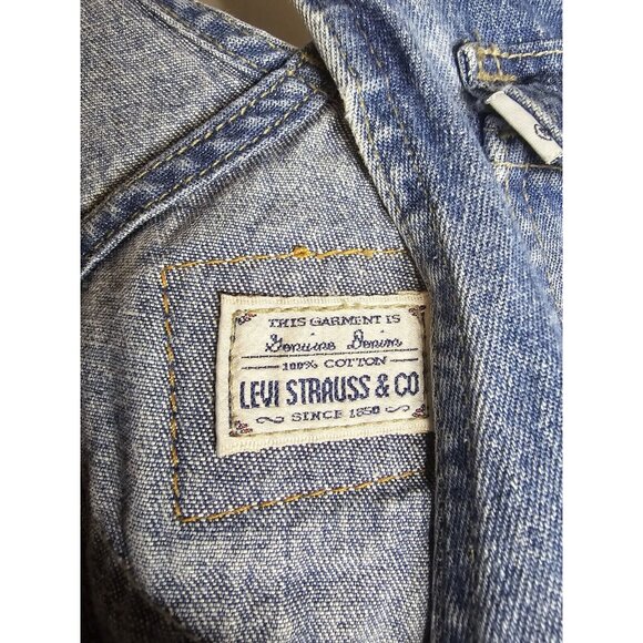 Levi's Vintage '97 Women's Size Medium Carpenter Bib Overalls Cotton Denim - Picture 11 of 13